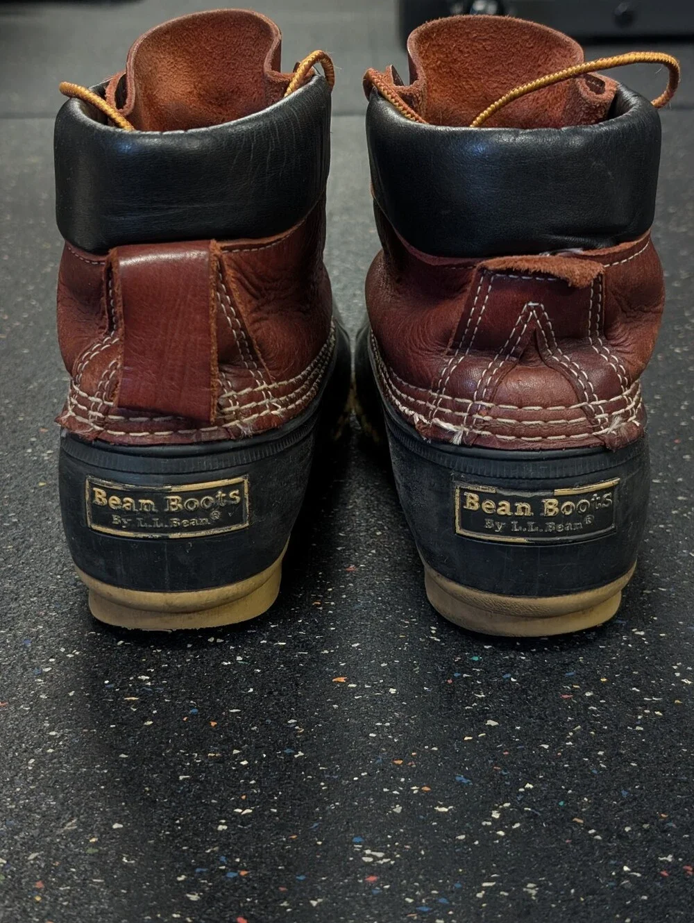 Bean Boots by LL Bean Waterproof Duck Boots Shoes Mens Size 8 Brown Lace Up